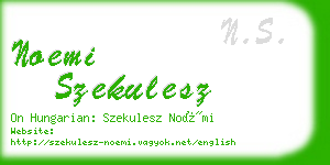 noemi szekulesz business card